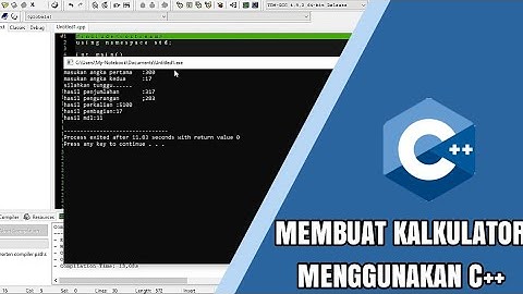 Membuat kalkulator sederhana menggunakan C++
