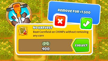 How To Beat Cornfield on CHIMPS Without Removing Corn In BTD6! (No Harvest Achievement)