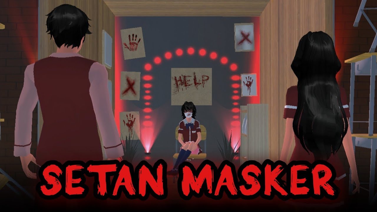 SETAN MASKER [FULL MOVIE] || HORROR MOVIE SAKURA SCHOOL SIMULATOR 