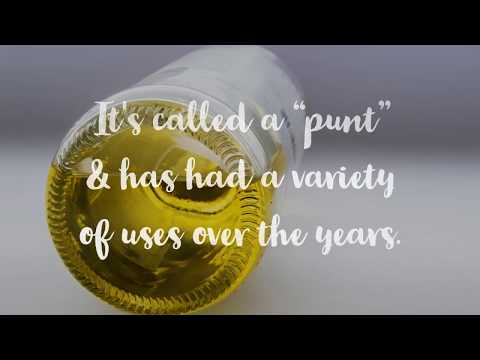 What are wine bottle punts?
