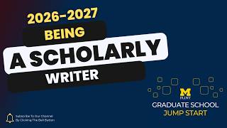 Jumpstart Orientation - Becoming A Scholarly Writer