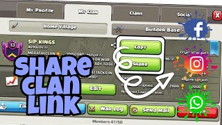 How To Share clan link with friends / social media | Make Your Clan Link In coc#Makeyourclanlink2021 screenshot 4