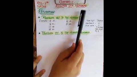 CLASS 6 MATHS Ch-1 Knowing our numbers| Estimation | Round off | lecture 3