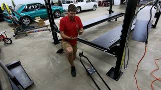 Race Tools Direct 4-Post Automotive Lift Caster Setup For Moving Lift