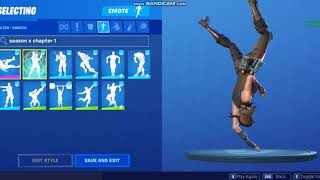 Fortnite Renegade Raider with all of my emotes from each season