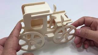 DIY Miniature Rolling Automobile ~ 3D Woodcraft Construction Kit