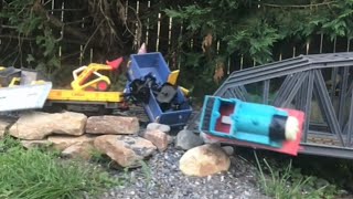 Train Smashes Into Bridge