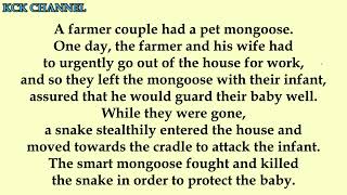 Short Stories in English/Moral Stories in English - The Loyal Mongoose