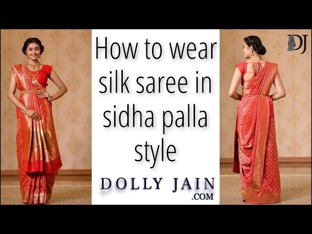 How to style a saree with a belt  Dolly Jain saree draping styles 