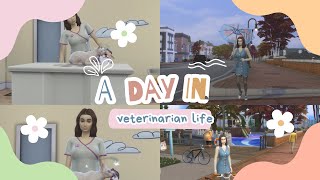 Daily life of Veterinarian in The Sims 4 🐕| ASMR Sims | vet clinic , rainy day | let's play sims 4