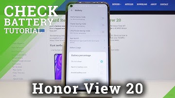 How to Activate Battery Percentage in Honor View 20 – Show Battery Level
