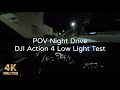 POV Night Drive - DJI Osmo Action 4 Low Light Test - 2022 Mazda3 - Taiwan