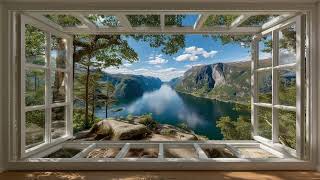 Transform Your TV Into a Real Fjord Window With Calm Nature and Soft Bird Sounds