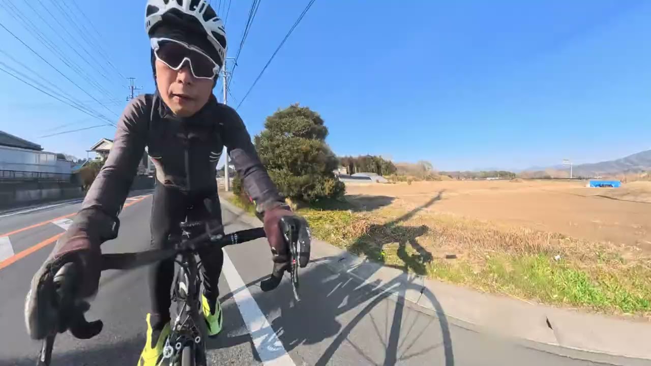 筑波山の梅林を見に　ロードバイク　Japan road bike