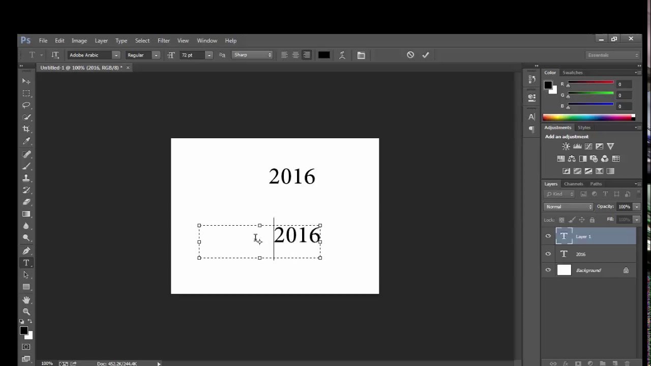 How to change photoshop numbers from arabic to english