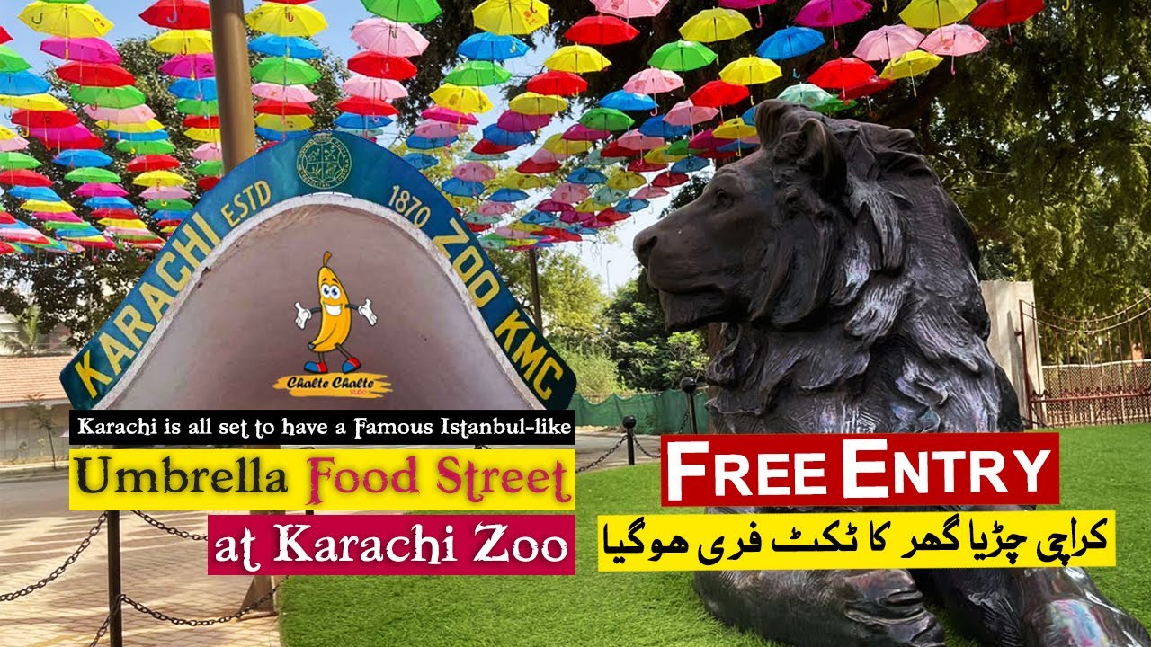 Umbrella Roof Food Street Established at Karachi Zoo I Karachi Zoo