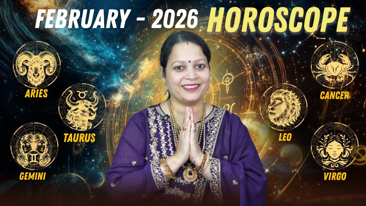 Aries To Virgo - February 2026 Prediction | Vedic Astrology Monthly Rashifal