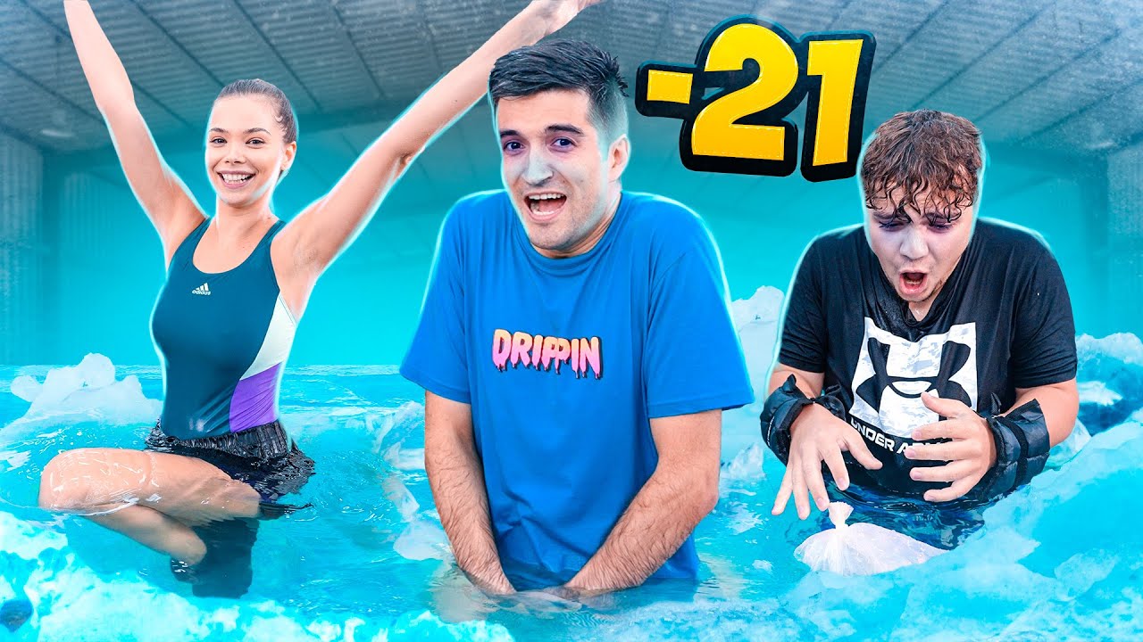 CINE IESE ULTIMUL DIN PISCINA CU GHEATA CHALLENGE !!