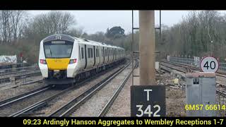 Freightliner 66614 Poppy 1996-2016 at Haywards Heath Working 6M57 Ardingly to Wembley 