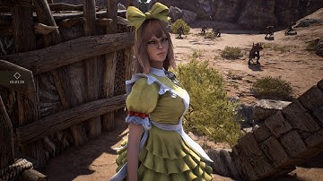 Bless Unleashed 4k - My Priest In The Yellow Tea Time Dress - Casual Game Play Part 1