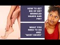 HOW TO GET RID OF DRY WRINKLED HANDS AND FEET/CLEAR DARK HAND FEET #wrinkles