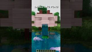Minecraft small axolotl pond design
