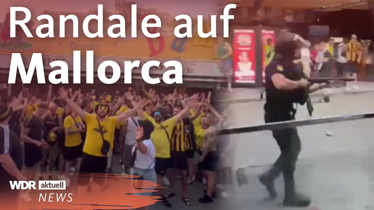 Ausschreitungen auf Mallorca: Aachen-Fans randalieren auf Schinkenstraße | WDR Aktuelle Stunde
