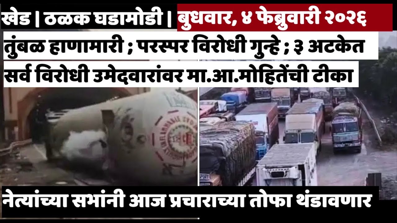 KHED | ठळक घडामोडी | Wednesday, February 4, 2026 | Highlights | PUNE LIVE