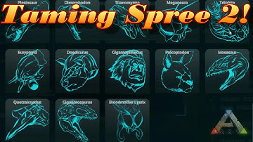 Ark Survival Evolved Taming Spree 2! Quetz Mosa Giga!