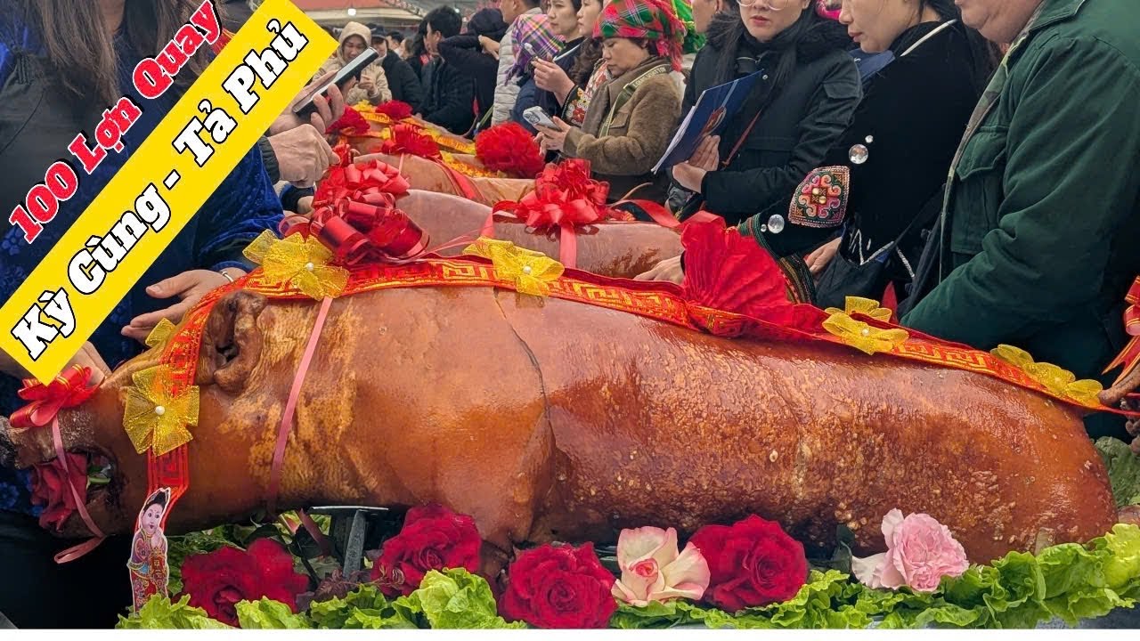 Thiên đường lợn quay hội đền kỳ cùng lạng sơn vài trăm con lợn quay