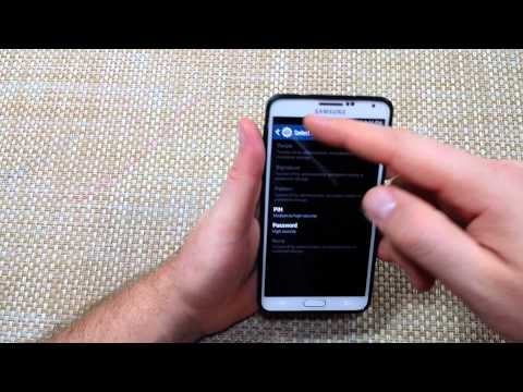 Samsung Galaxy Note 3 How to remove or disable lock code or passcode Change to Swipe to Unlock