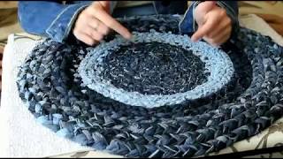 Джинсовый коврик. Как сшить коврик из старых джинсов. Джинсовый коврик. Как сшить коврик из старых джинсов.