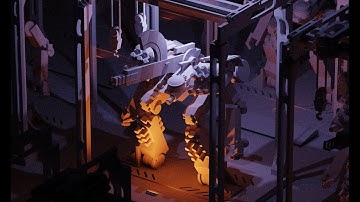 Blender 3D Low Poly Mech Timelapse