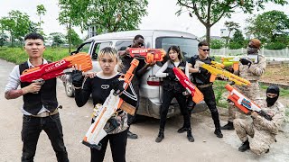 LTT Nerf War : Couple SEAL X Warriors Nerf Guns Fight Crime Dr Lee Crazy Relieve Rour Comrades