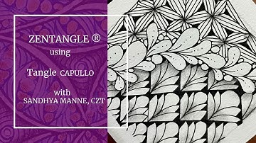 Zentangle® Mini Project with Tangle CAPULLO, beginners tutorial