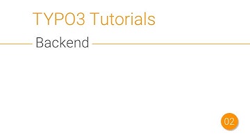 TYPO3 Tutorial - Backend [002]