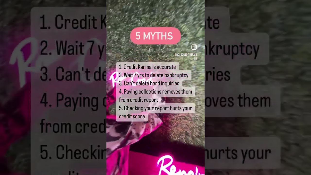 5 CREDIT MYTHS That Are NOT TRUE Diycreditrepair Creditscore