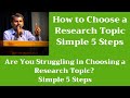 Tips for Selecting a Research Topic in Computer Science