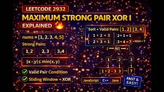 LeetCode 2932 | Maximum Strong Pair XOR I 🔥 Explained