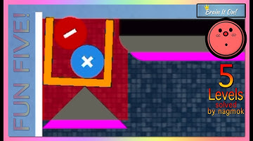 Brain It On! Community "FUN FIVE!" 5 Player-Submitted Levels solved by nagmok