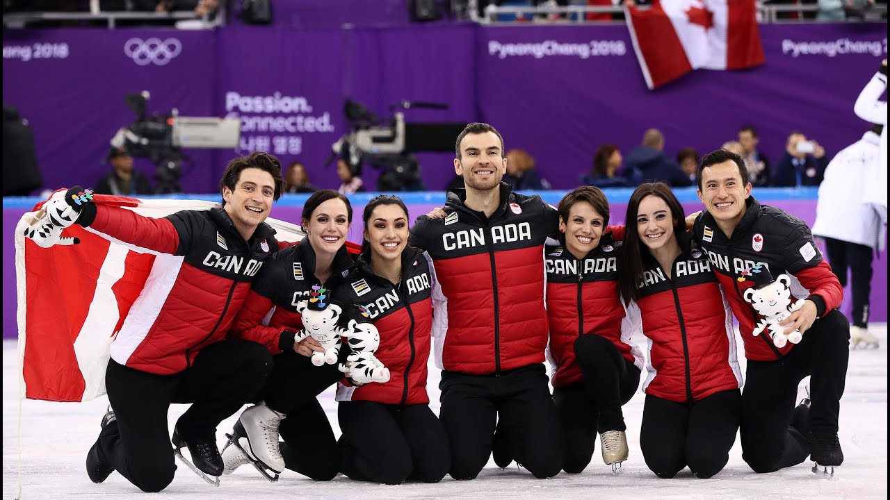 Canada win gold in team figure skating YouTube