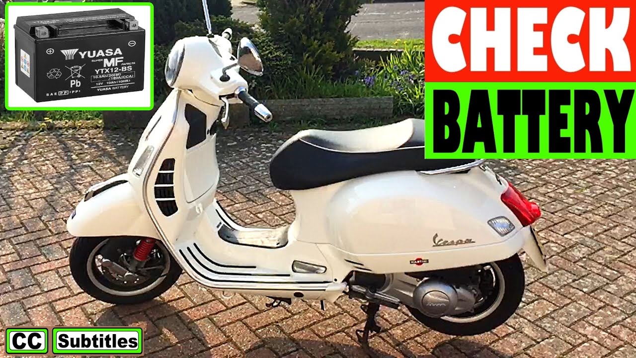 Vespa GTS Battery Location and How to check battery on Vespa GTS - YouTube