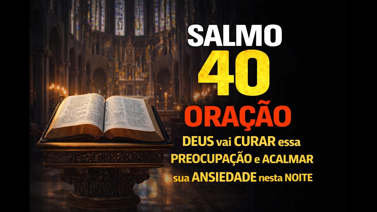 ORAÇÃO Salmo 40 - DEUS vai CURAR essa PREOCUPAÇÃO e ACALMAR sua ANSIEDADE nessa NOITE