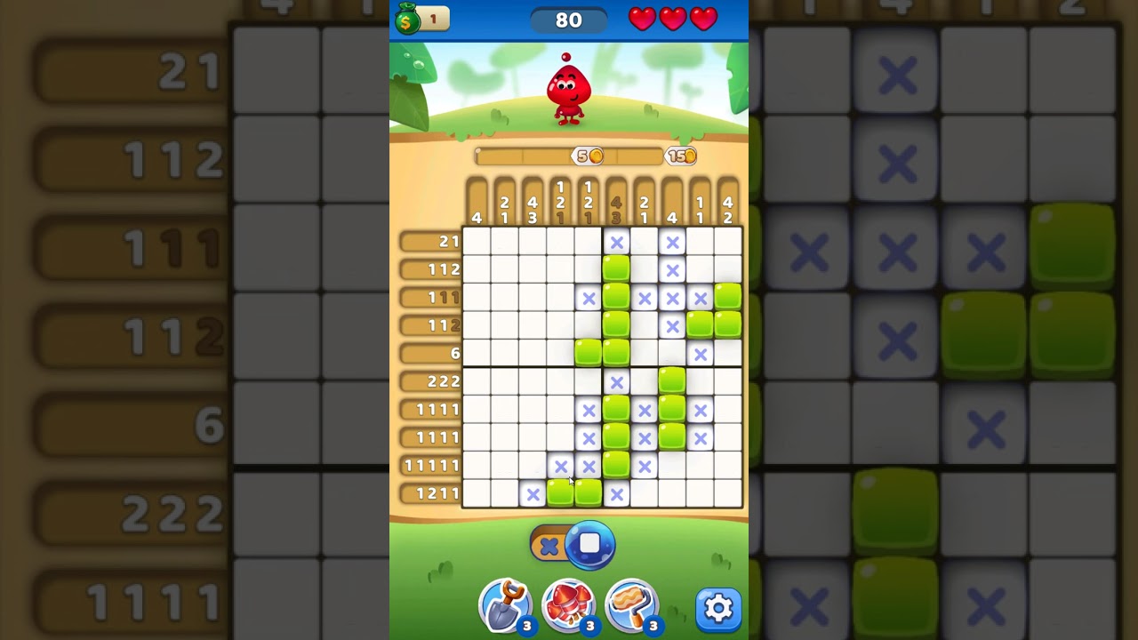 Nono Crossing Picture Nonogram level 80 - YouTube