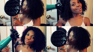 HAIR | How To Diffuse and Stretch Your Curls To Retain Length!