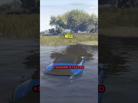 See How Far Each Car Drives in Water GTA V #gta5 #gtaonline #shorts