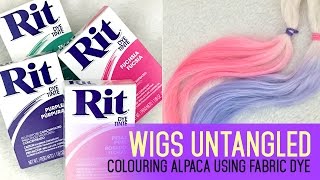 Wig Making for Dolls - How to save time and money dyeing alpaca hair