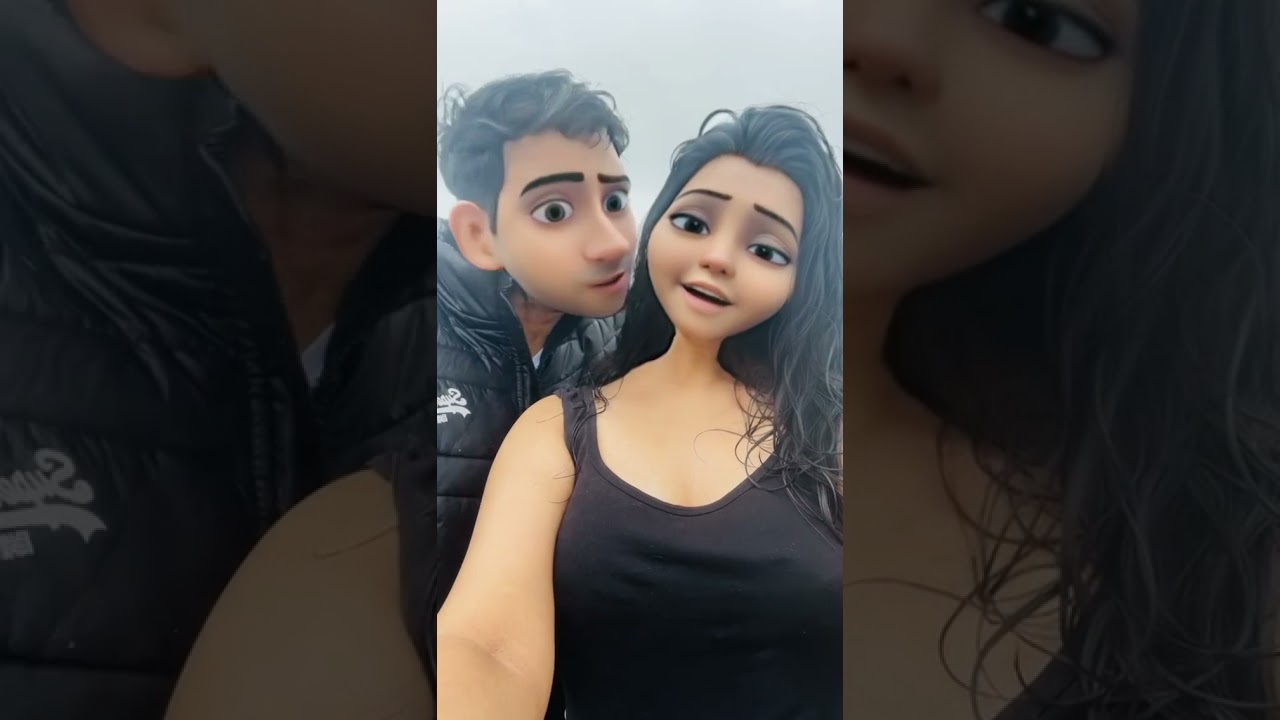 cute couple goals 🌟❤️✨ || snapchat new anime filter || cartoon filter || 