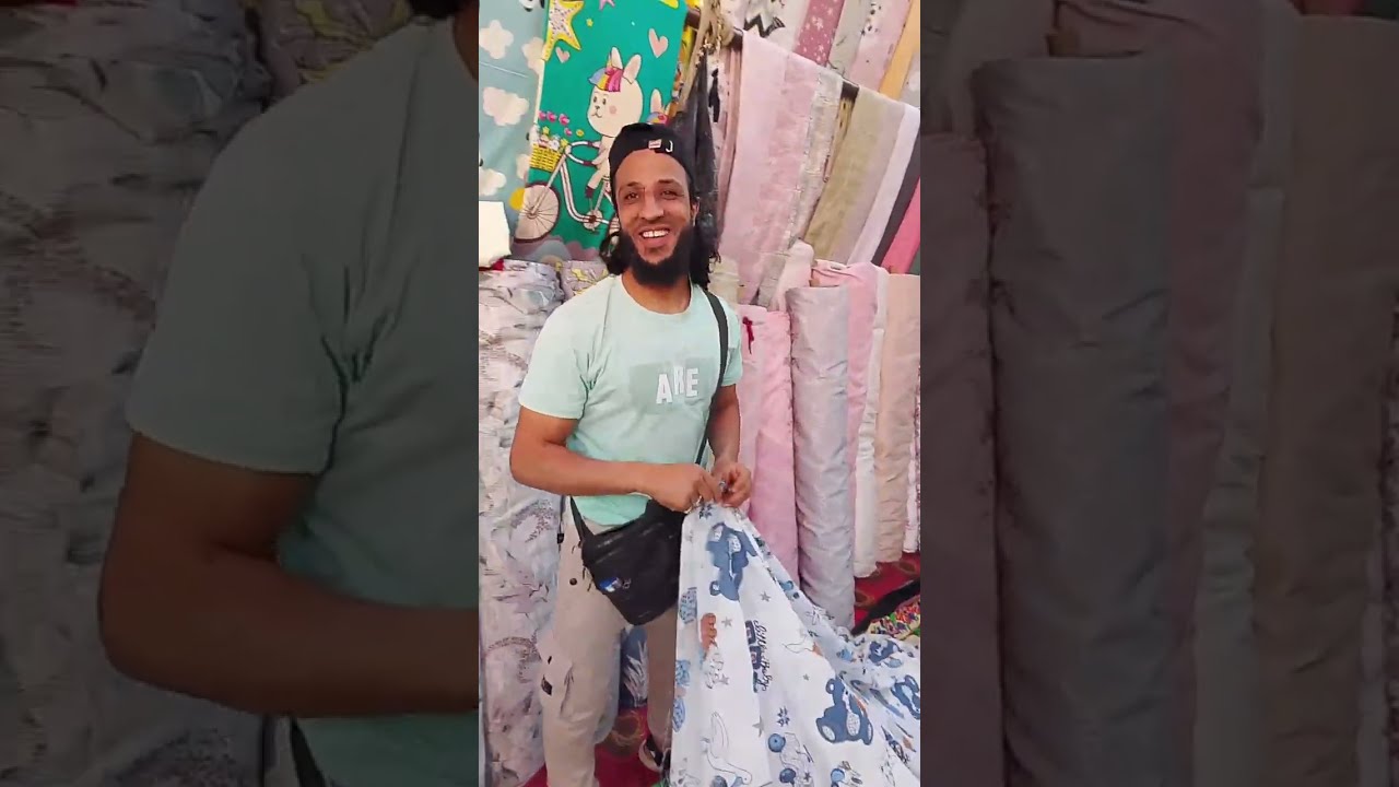 ملغمة الشيخ مصطفى لحاف فايبر وقماش ملايات العامرية وال3Dالتركى فى السوق الشعبى 