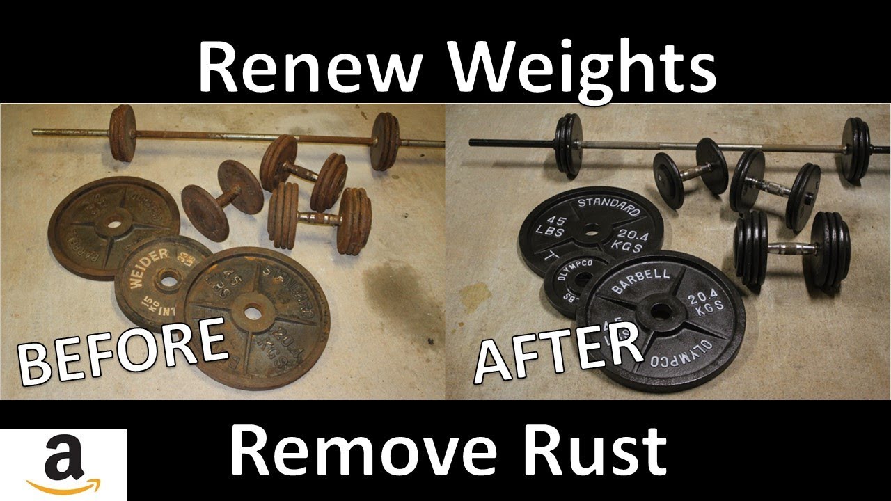 How To Renew Weights and Remove Rust - Dumbbell, Barbell, Plates (CHEAPEST AND FASTEST WAY) - YouTube